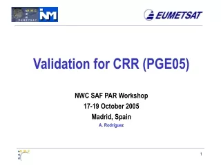 Validation for CRR (PGE05)