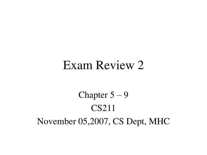 exam review 2
