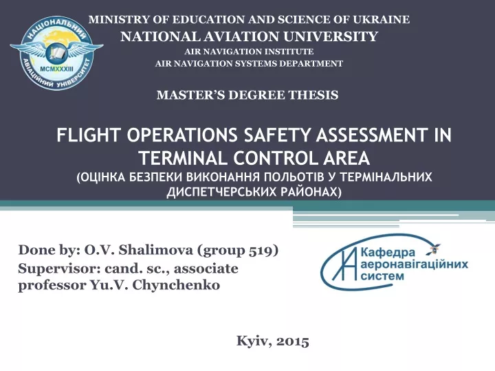 flight operations safety assessment in terminal control area