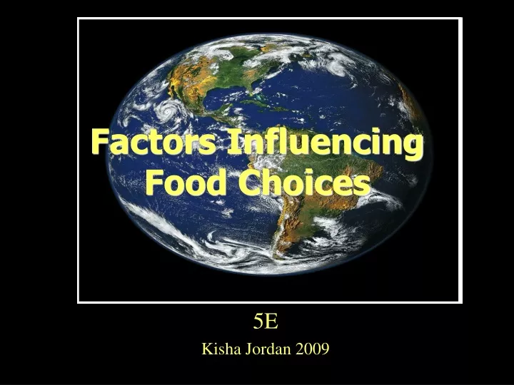 factors influencing food choices