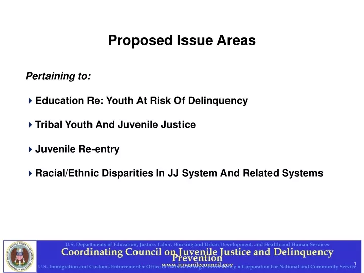 proposed issue areas