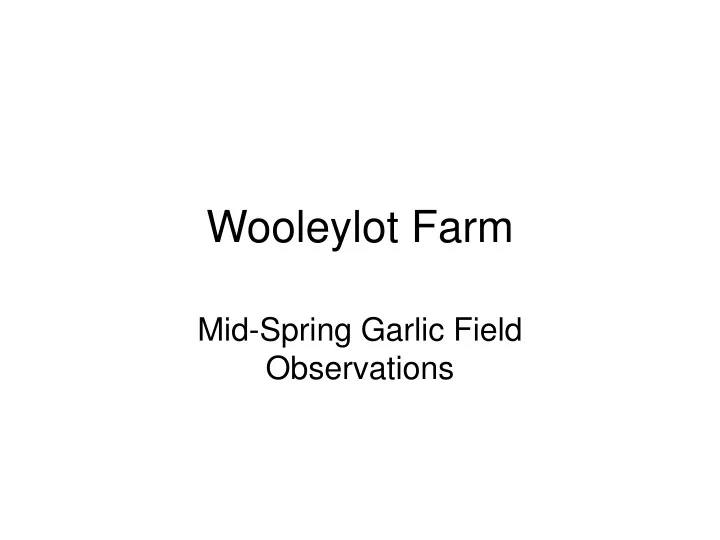 wooleylot farm