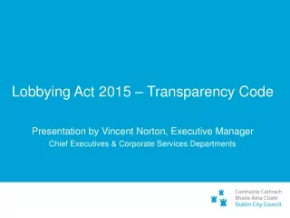 Lobbying Act 2015 – Transparency Code