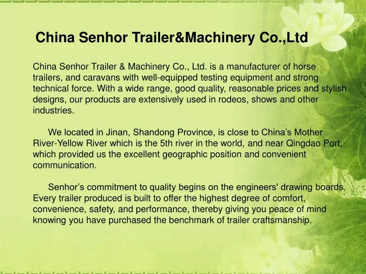 china senhor trailer machinery co ltd