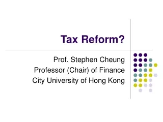 Tax Reform?