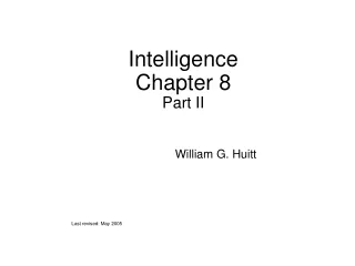 Intelligence Chapter 8 Part II