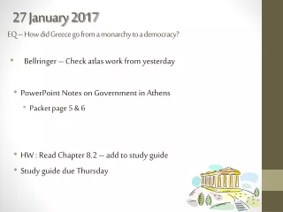 27 January 2017 EQ – How did Greece go from a monarchy to a democracy?