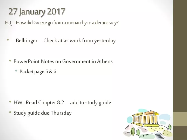 27 january 2017 eq how did greece go from a monarchy to a democracy