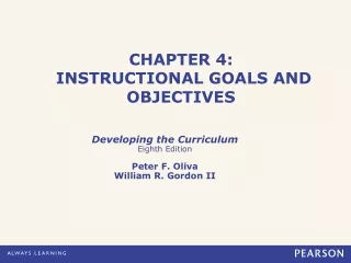 CHAPTER  4:  INSTRUCTIONAL GOALS AND OBJECTIVES