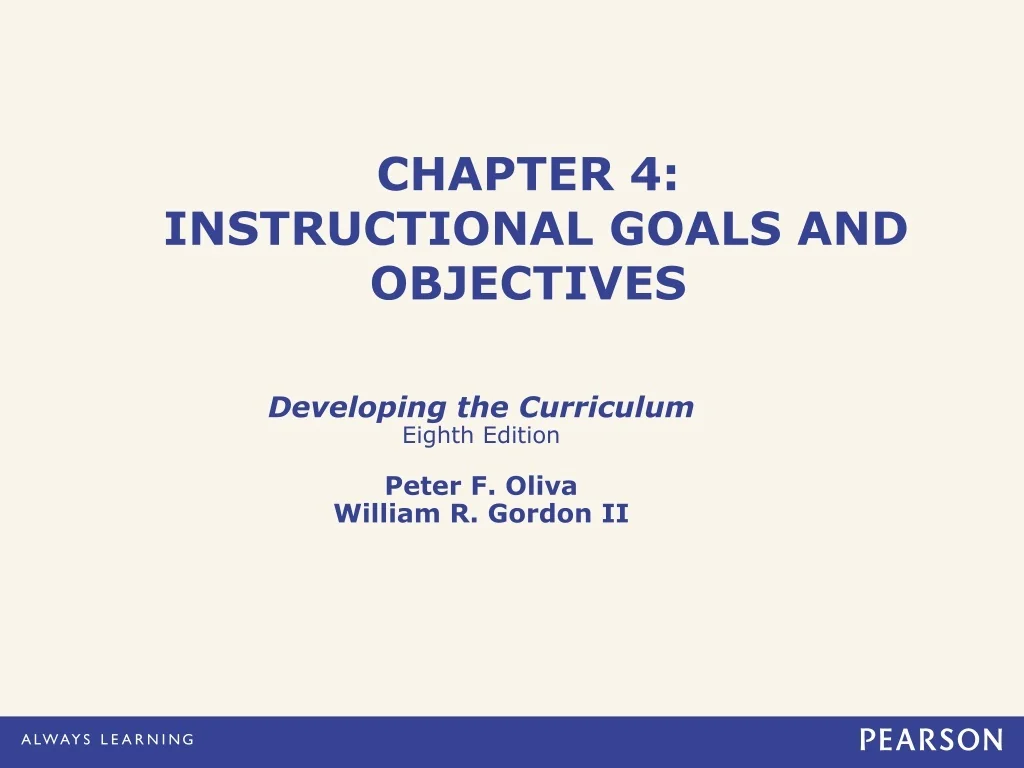 PPT - Understanding Instructional Goals and Objectives in Curriculum ...