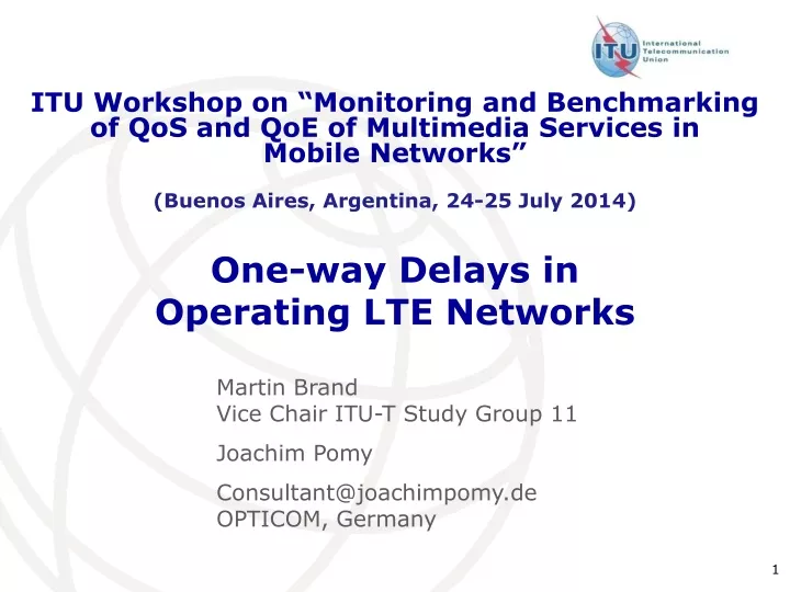 one way delays in operating lte networks