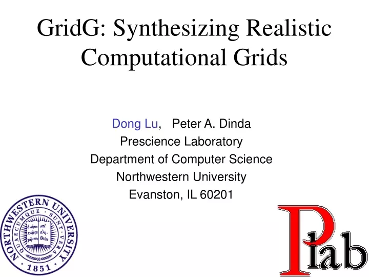gridg synthesizing realistic computational grids