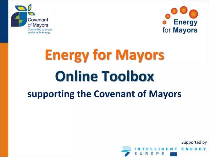 energy for mayors online toolbox supporting