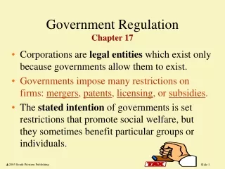 Government Regulation Chapter 17