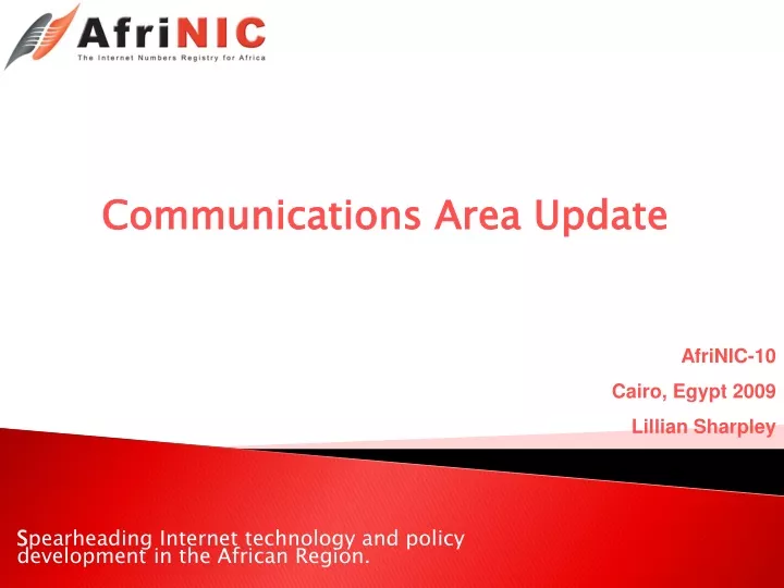 communications area update