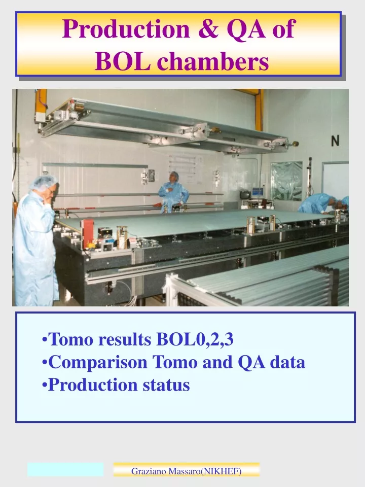 production qa of bol chambers