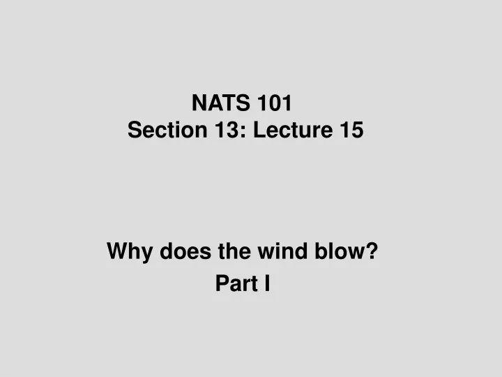 nats 101 section 13 lecture 15