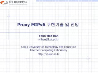 Proxy MIPv6  구현기술 및 전망