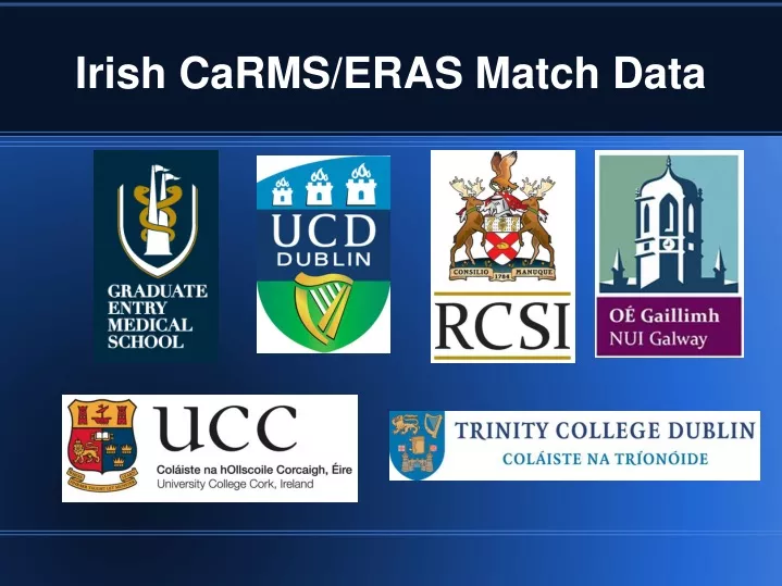 irish carms eras match data