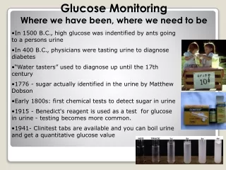 Glucose Monitoring Where we have been, where we need to be