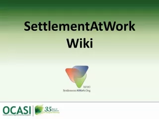 SettlementAtWork  Wiki