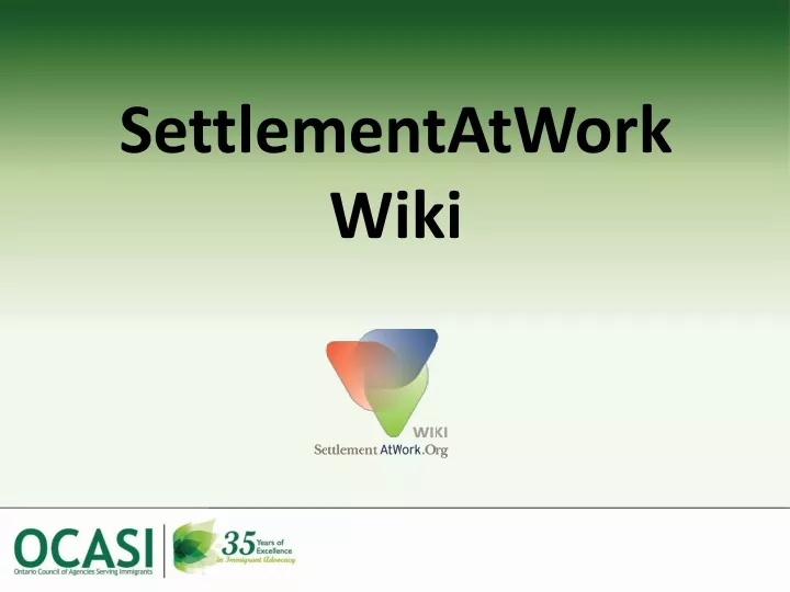 settlementatwork wiki