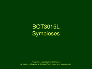 BOT3015L Symbioses