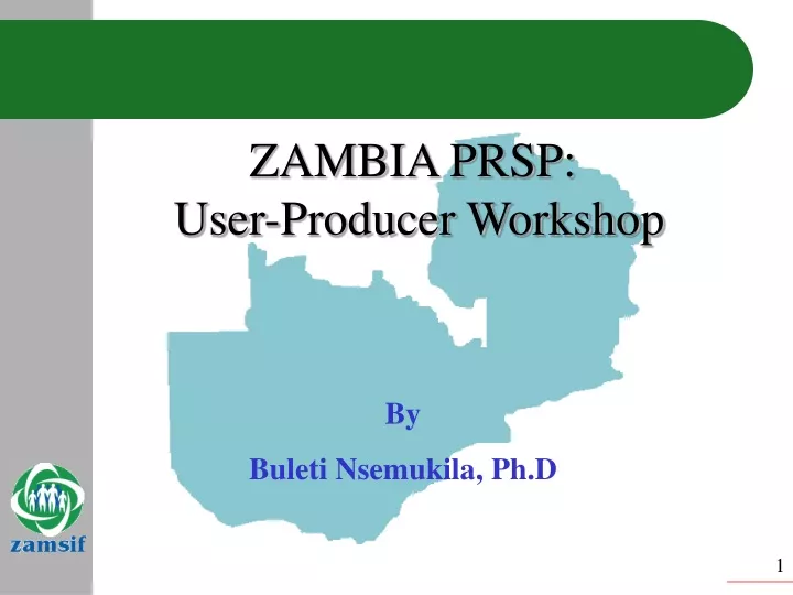 zambia prsp user producer workshop