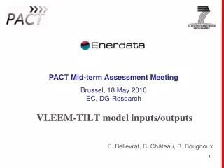 VLEEM-TILT model inputs/outputs