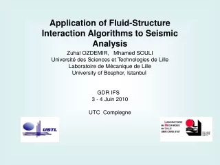Application of Fluid-Structure Interaction Algorithms to Seismic Analysis