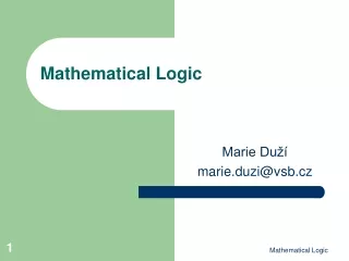 Mathematical Logic