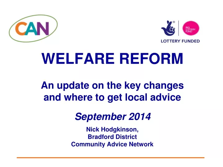 welfare reform an update on the key changes