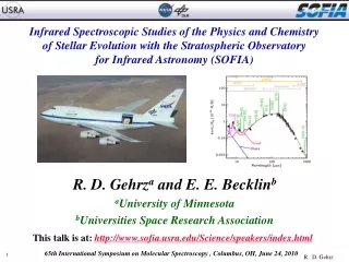 R. D. Gehrz a  and E. E. Becklin b a University of Minnesota