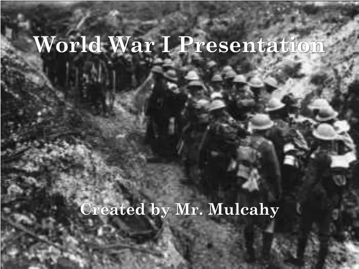 world war i presentation