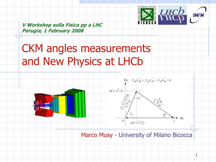 ckm angles measurements and new physics at lhcb