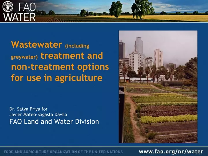 wastewater including greywater treatment and non treatment options for use in agriculture