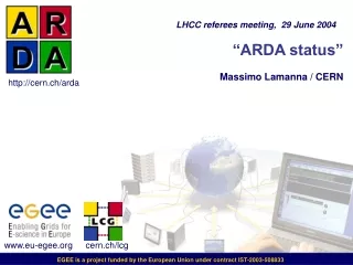 “ARDA status”  Massimo Lamanna / CERN