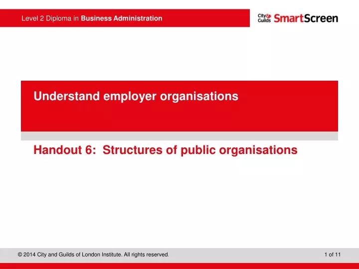 handout 6 structures of public organisations