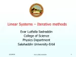 Linear Systems: Iterative Methods in Physics - slide 1