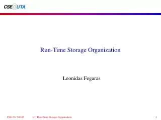 Run-Time Storage Organization