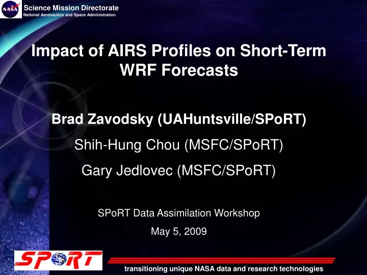 impact of airs profiles on short term