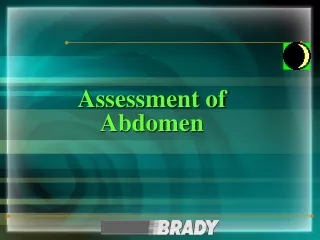 Assessment of Abdomen