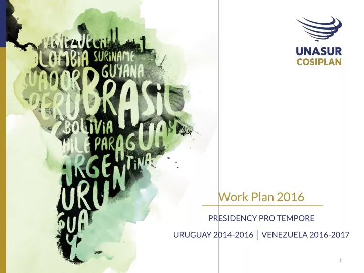 work plan 2016 presidency pro tempore uruguay