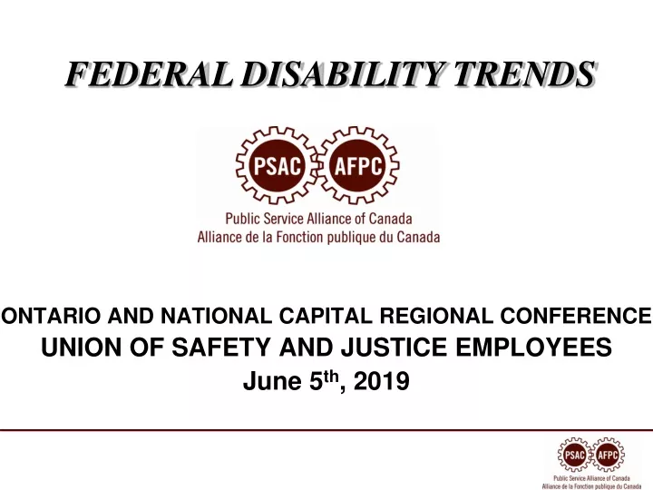 ontario and national capital regional conference