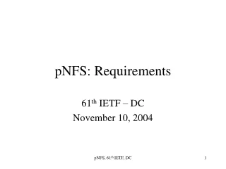 pNFS: Requirements