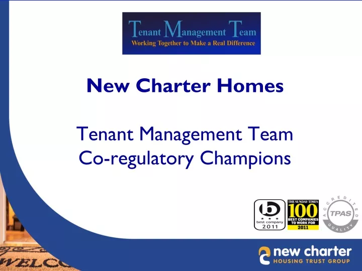 new charter homes tenant management team co regulatory champions