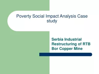 Poverty Social Impact Analysis Case study