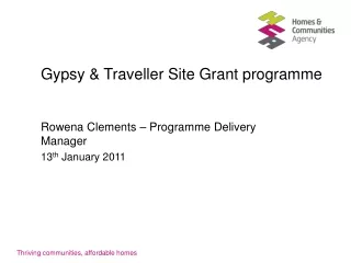 Gypsy &amp; Traveller Site Grant programme