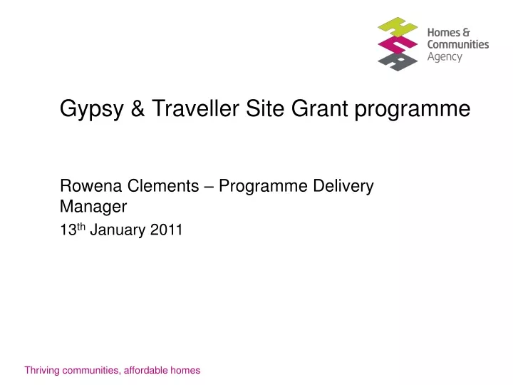 gypsy traveller site grant programme