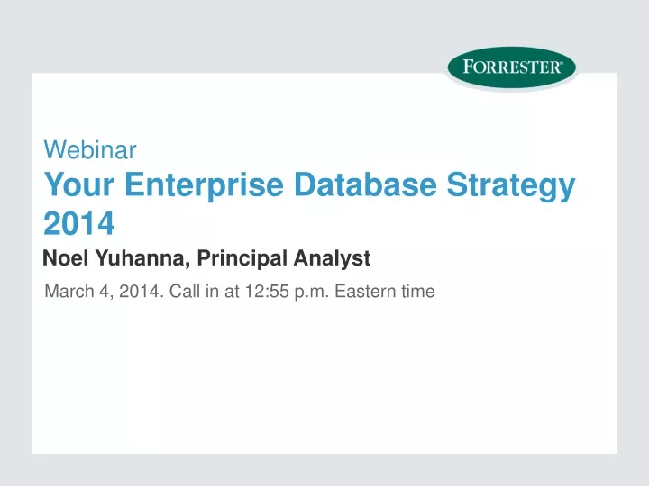 webinar your enterprise database strategy 2014